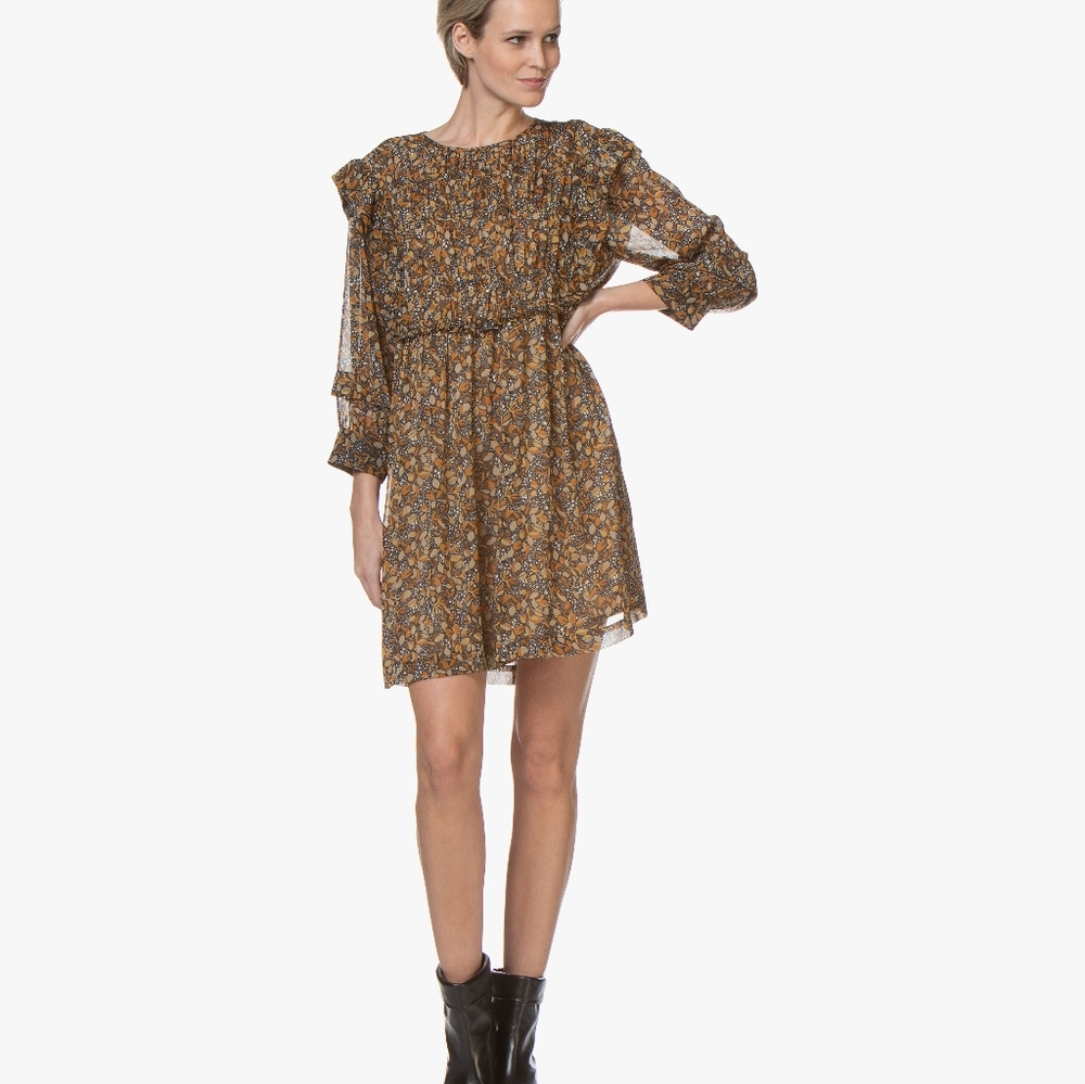 Ba&sh Sandra dress chiffon floral size XS